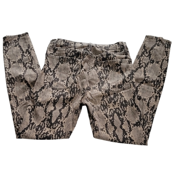 Black Orchid Snakeskin Print Jeans Christie Super High Rise - Picture 4 of 10